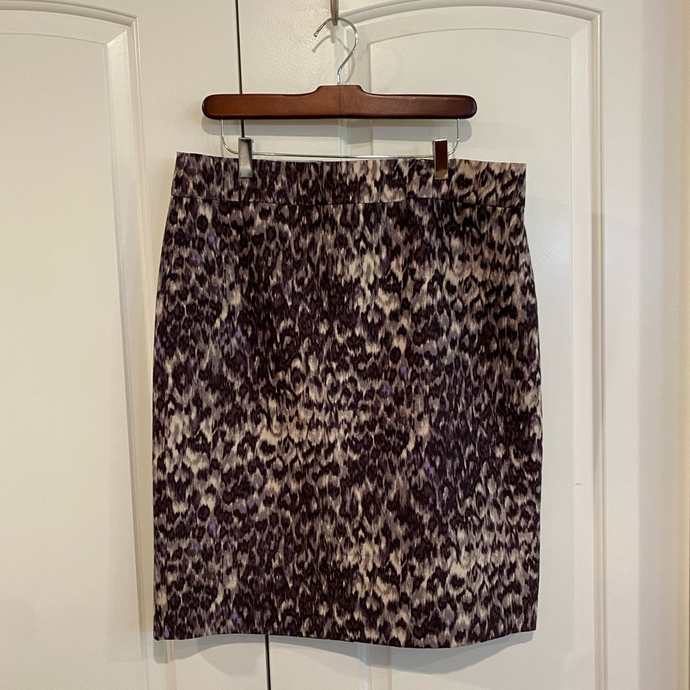 J. Crew Snakeskin Print Pencil Skirt